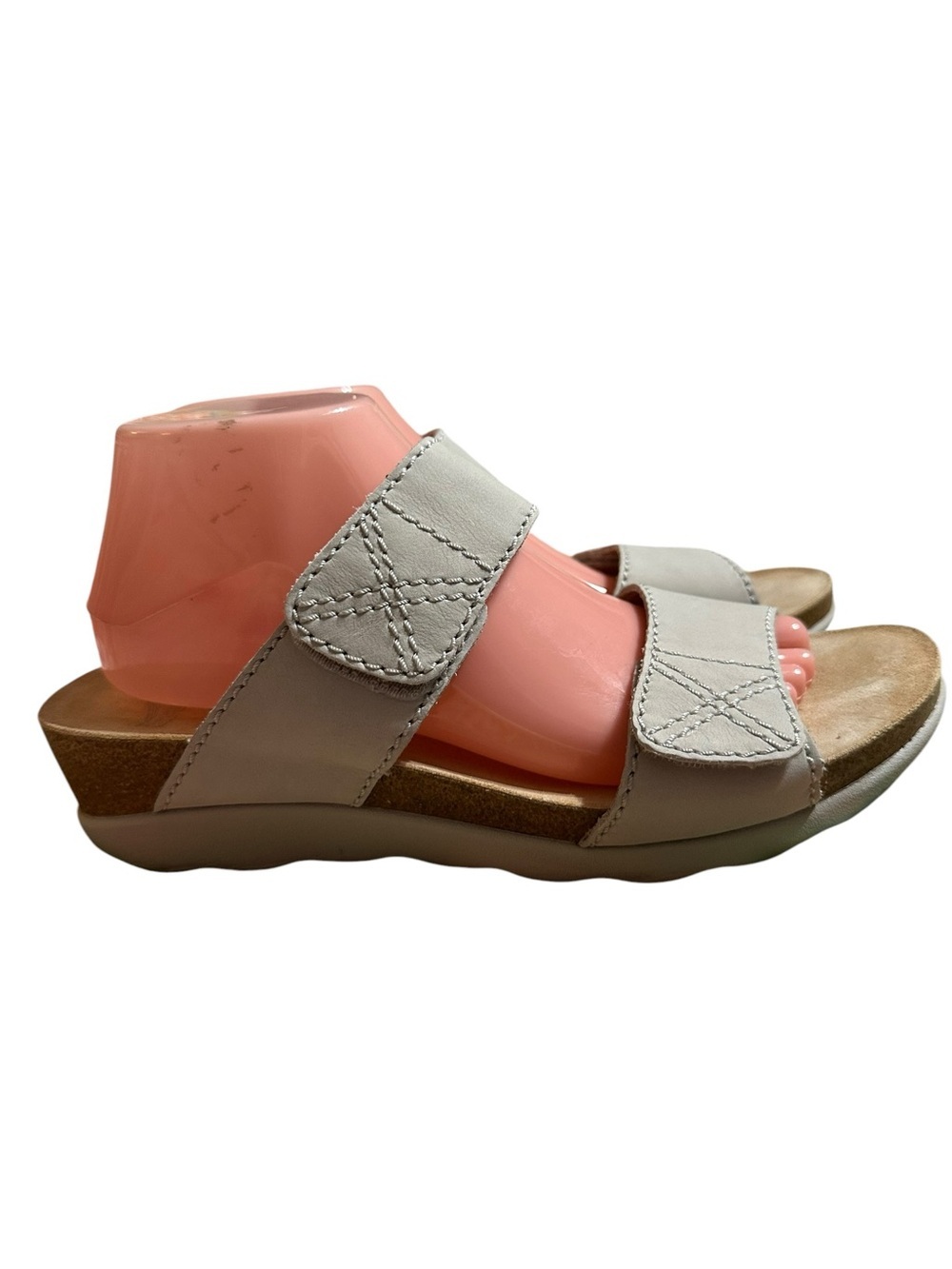 Dansko Ivory Maddy Slip-on Nubuck Leather Wedge Sandal Shoe - Picture 5 of 10